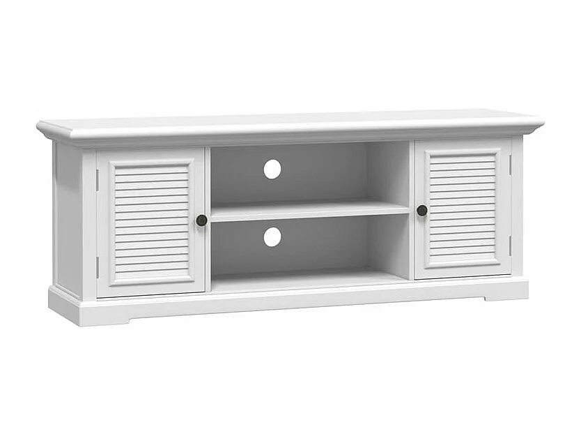 Meuble TV blanc 110x30x41 bois d'ingénierie