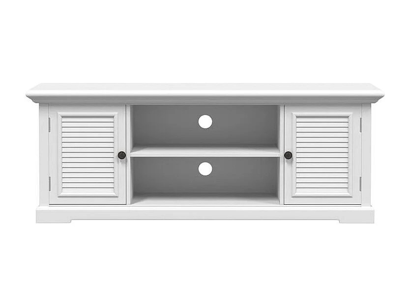 Meuble TV blanc 110x30x41 bois d'ingénierie