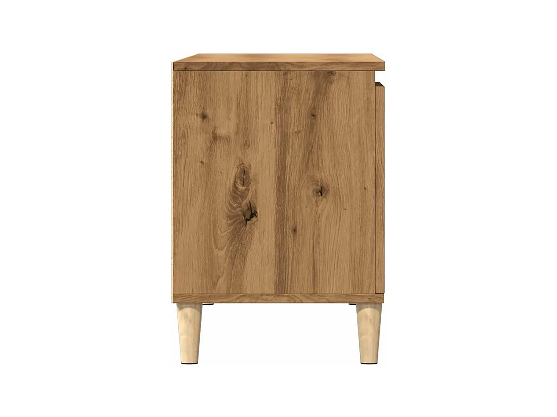 Meuble TV chêne artisanal 102x35x50 bois d'ingénierie