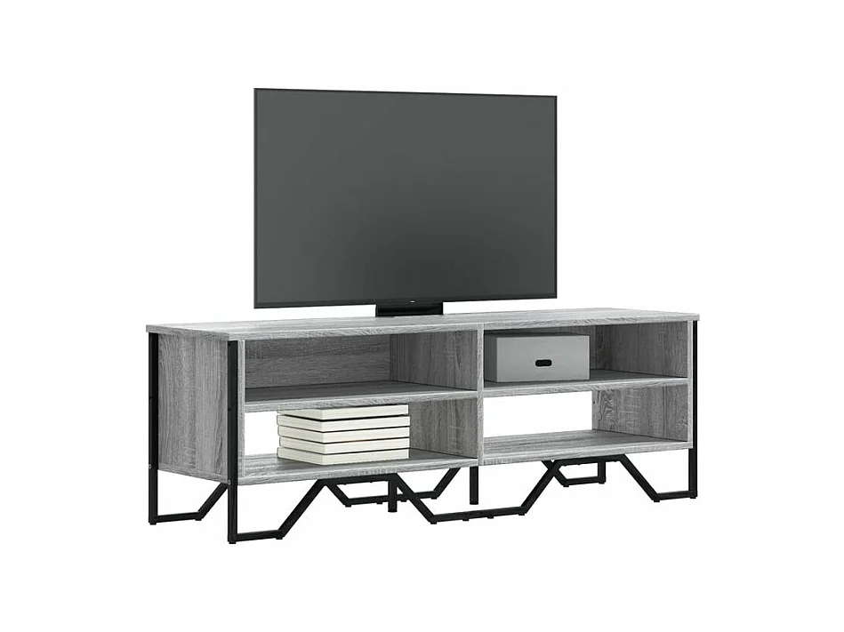 Meuble TV sonoma gris 122x34x41 bois d'ingénierie