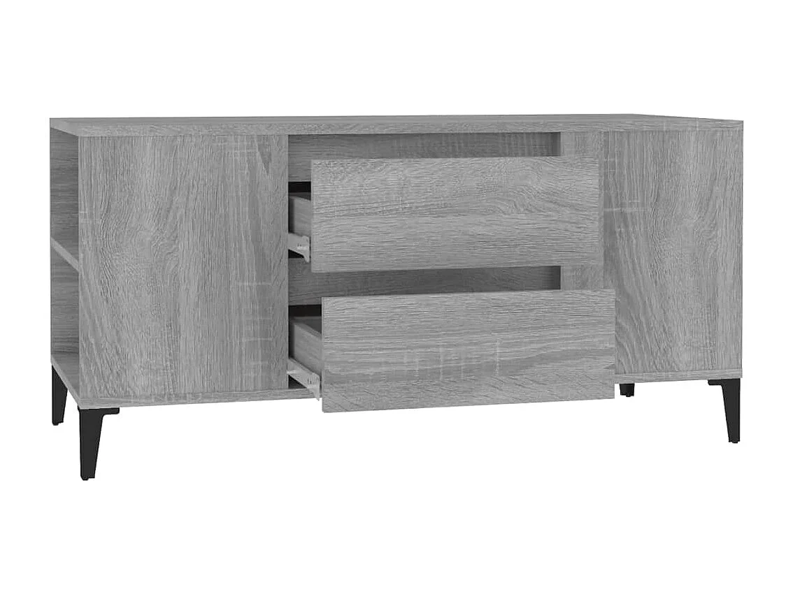 Meuble TV Sonoma gris 102x44,5x50 Bois d'ingénierie