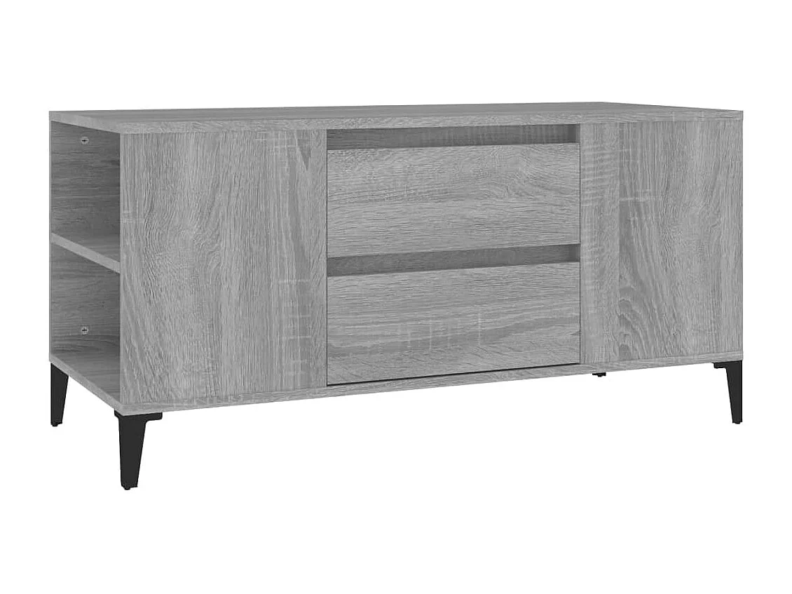 Meuble TV Sonoma gris 102x44,5x50 Bois d'ingénierie