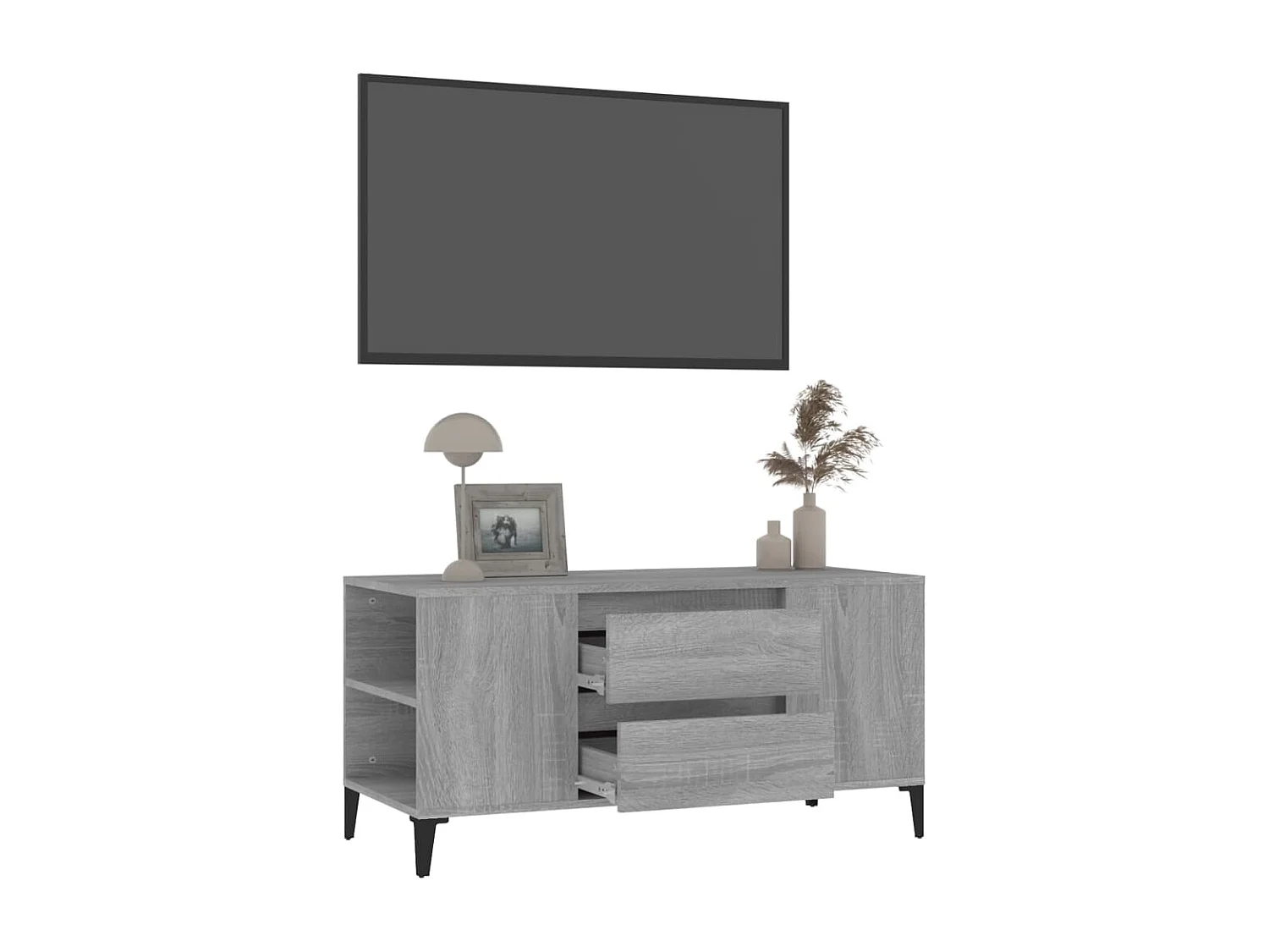 Meuble TV Sonoma gris 102x44,5x50 Bois d'ingénierie
