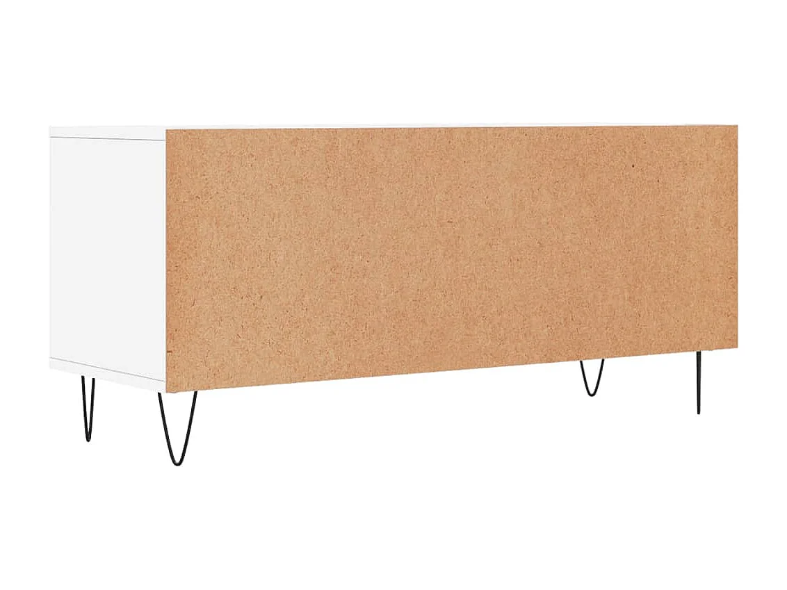 Meuble TV blanc 100x34,5x44,5 bois d'ingénierie