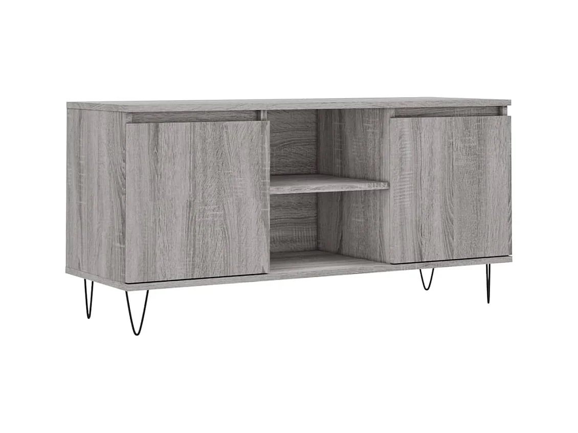 Meuble TV sonoma gris 104x35x50 bois d'ingénierie