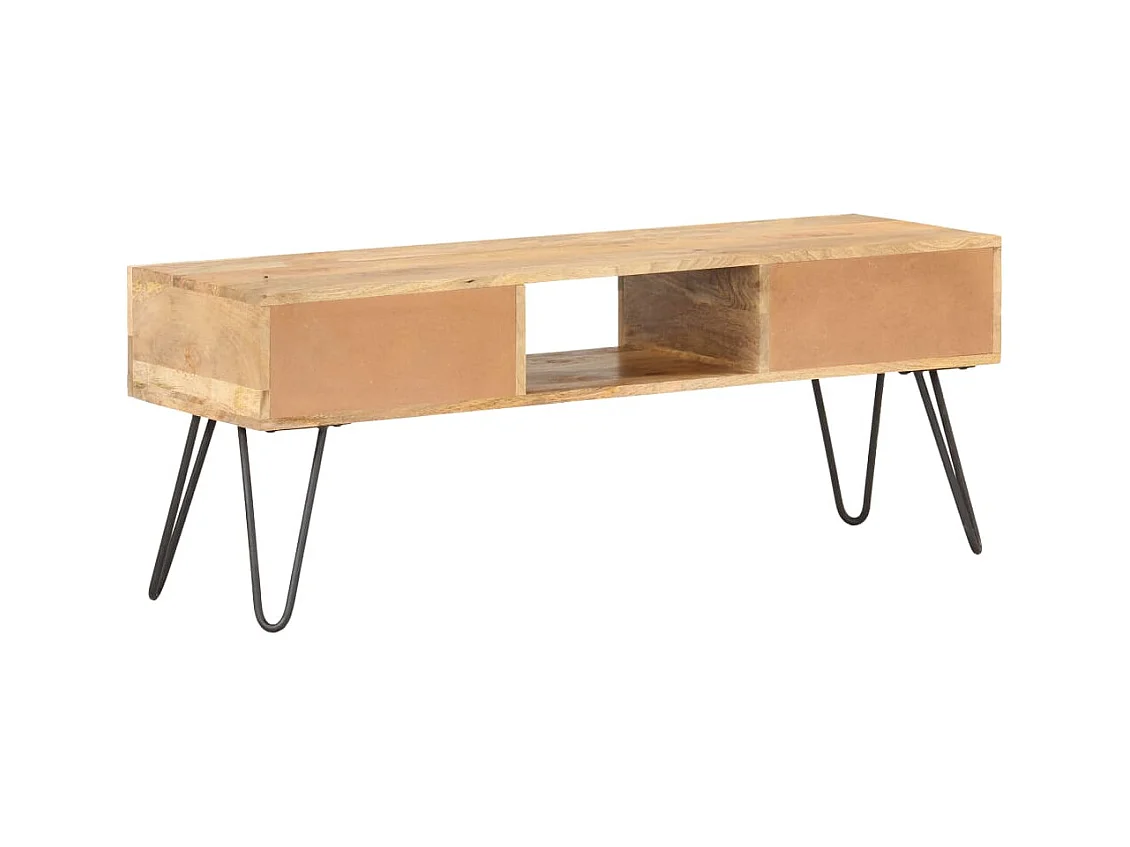 Meuble TV 120x35x45 Bois solide de manguier