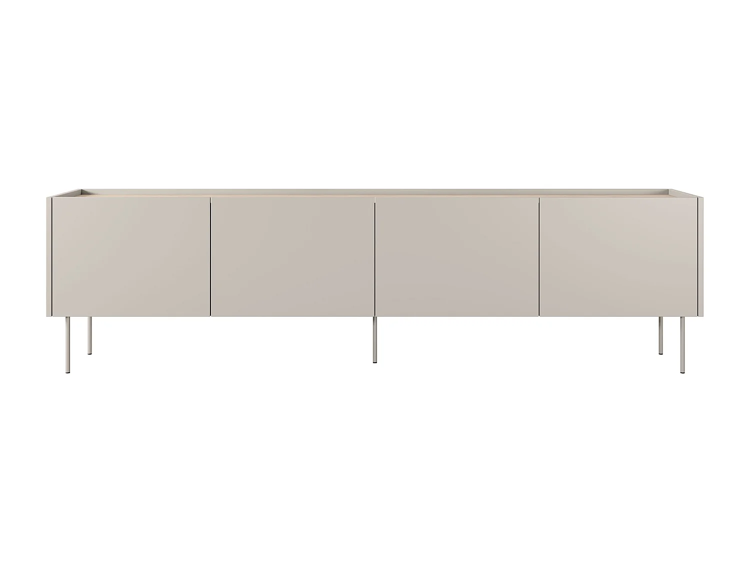 4-türiger TV-Schrank mit Metallfuß 220x60 cm