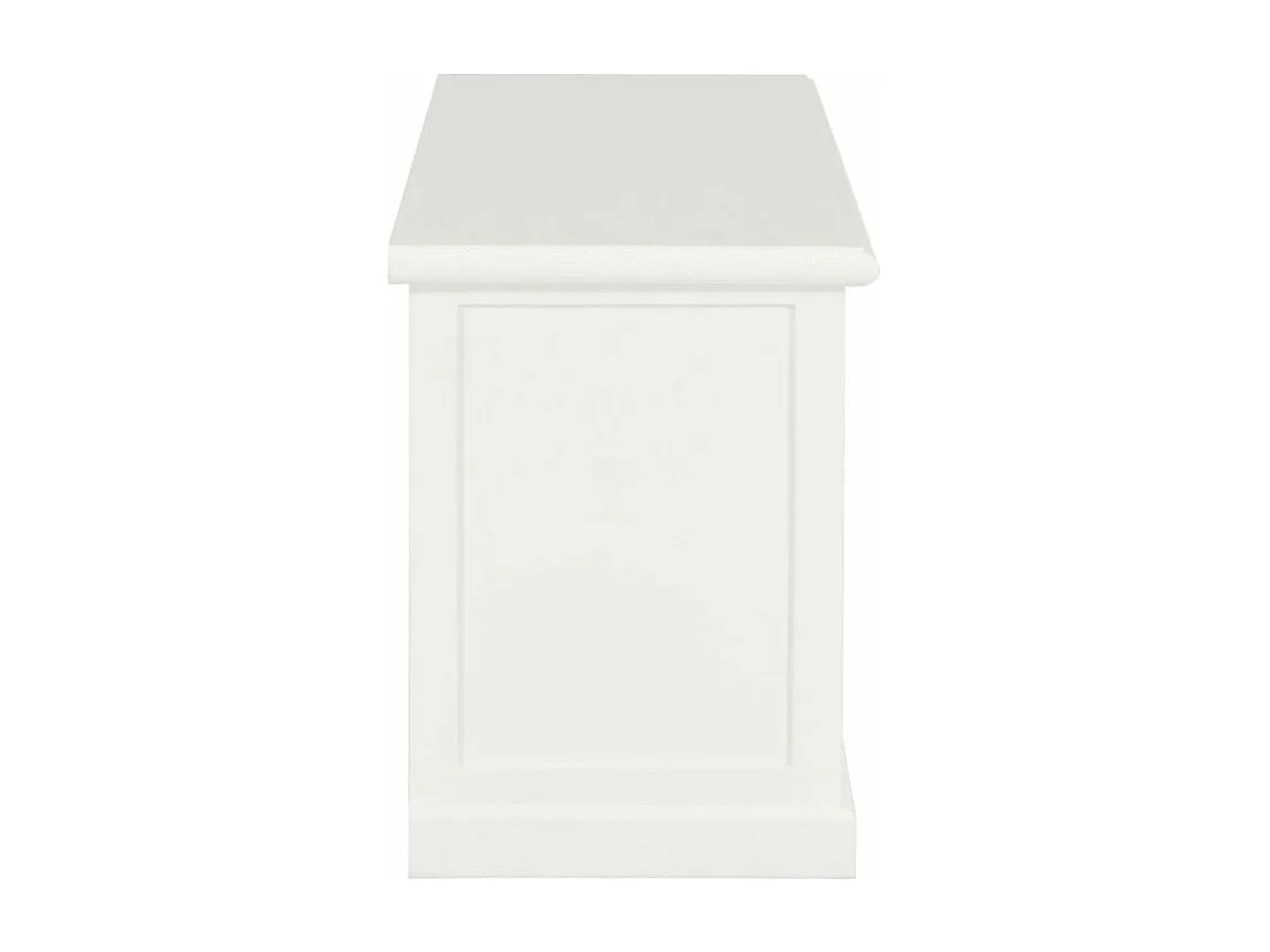 Meuble TV 1 porte bois et paulownia blanc Pablo