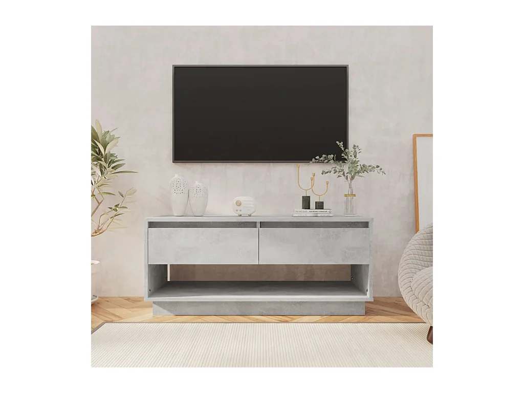 Meuble TV Gris béton 102x41x44