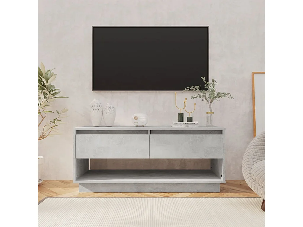 Meuble TV Gris béton 102x41x44