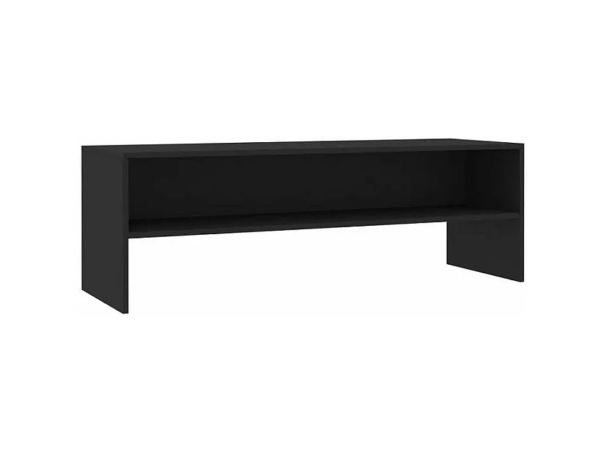 Meuble TV bois noir Thela 120cm