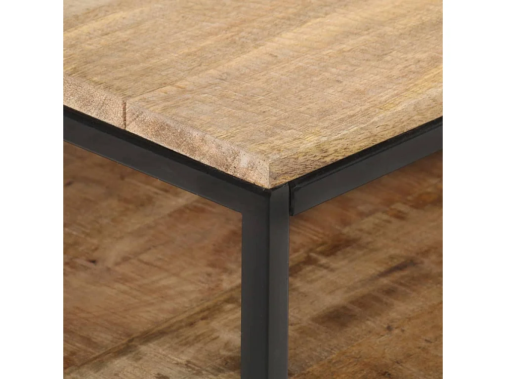 Meuble TV 130x30x45 Bois de manguier brut 2