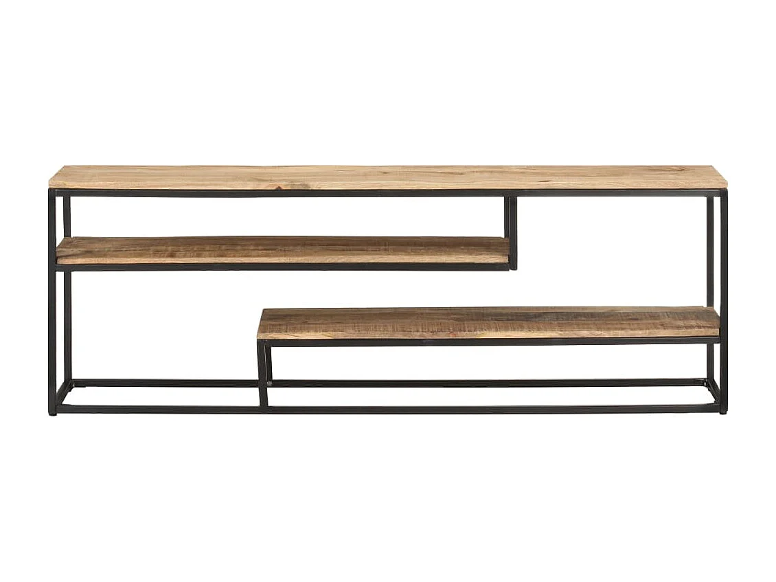 Meuble TV 130x30x45 Bois de manguier brut 2