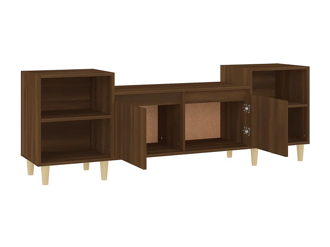 Meuble TV Chêne marron 160x35x55 Bois d'ingénierie