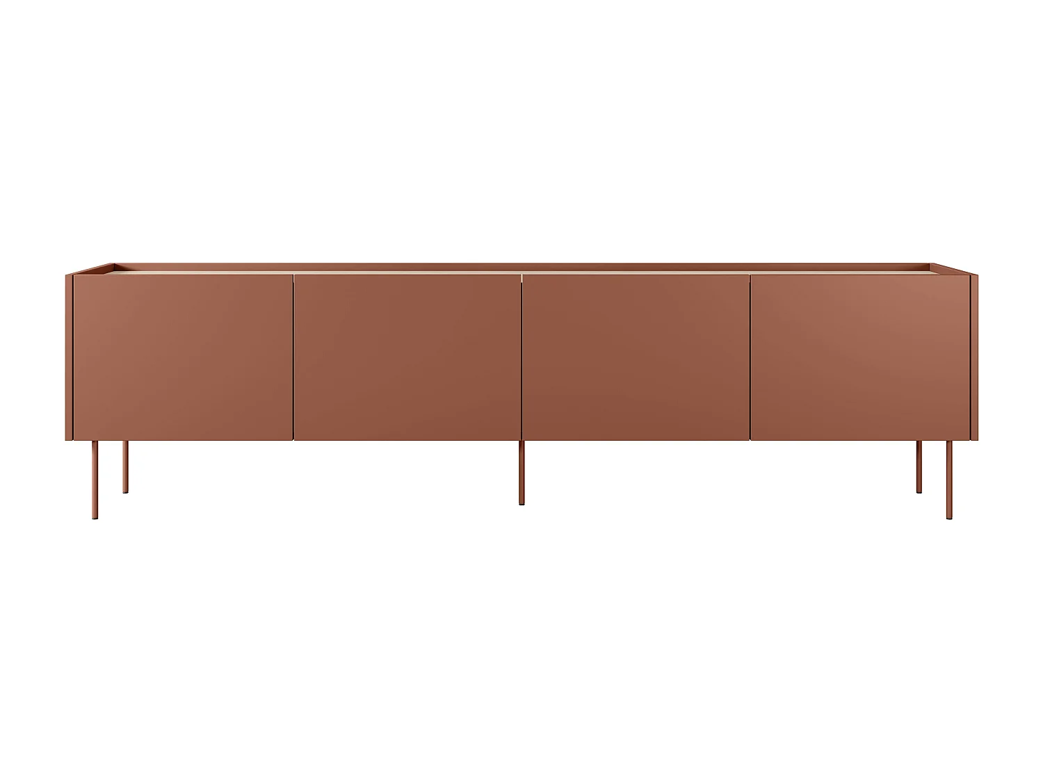 Móvel TV 4 portas 1 gaveta com pé metálico 220x60 cm