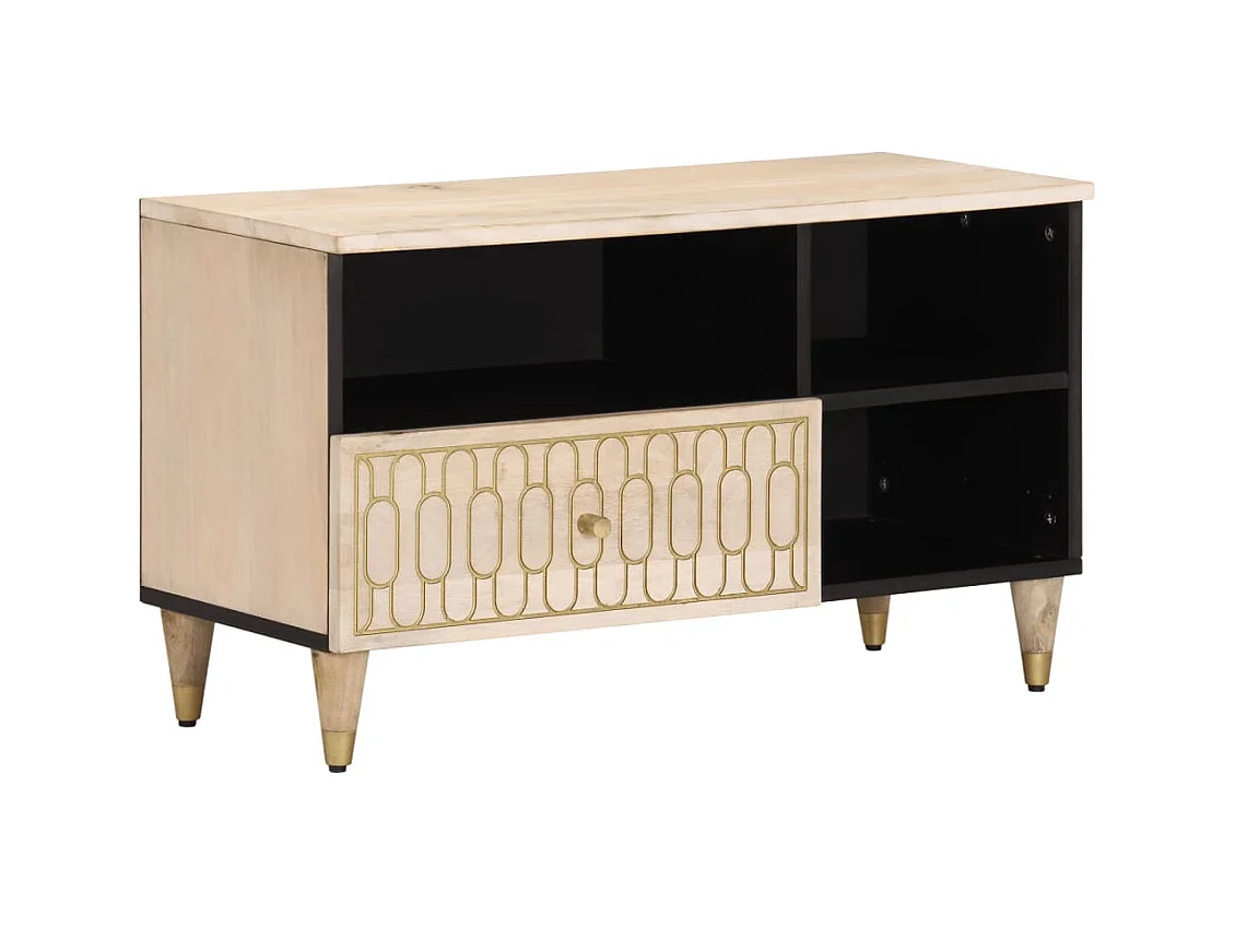 Meuble TV 80x33x46 bois massif de manguier