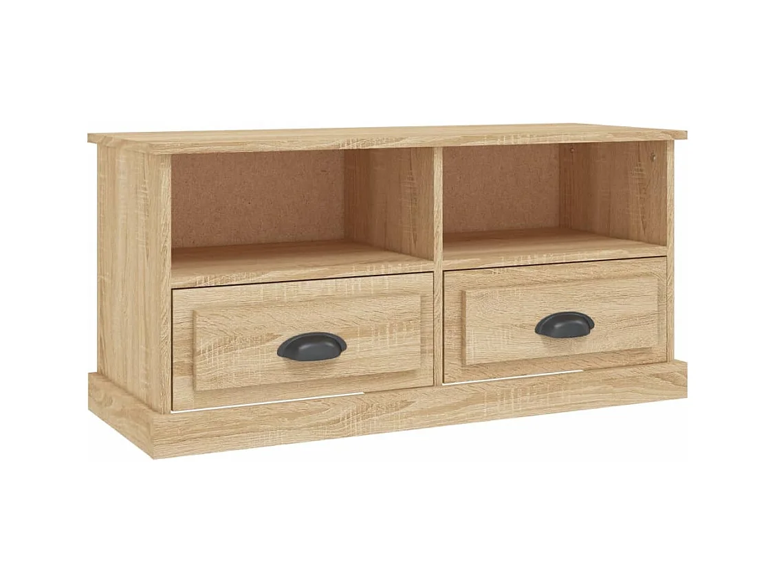 Meuble TV chêne sonoma 93x35,5x45 bois d'ingénierie