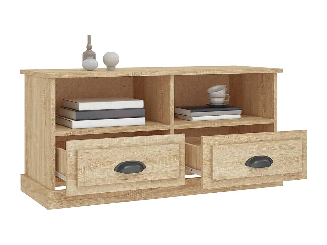 Meuble TV chêne sonoma 93x35,5x45 bois d'ingénierie