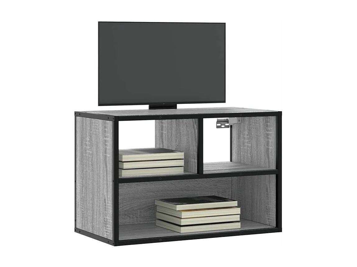 Meuble TV sonoma gris 60x31x39,5 bois d'ingénierie et métal