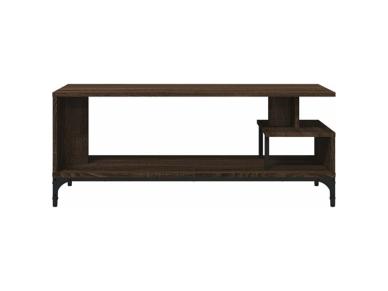 Meuble TV bois d'ingénierie et acier enduit de poudre