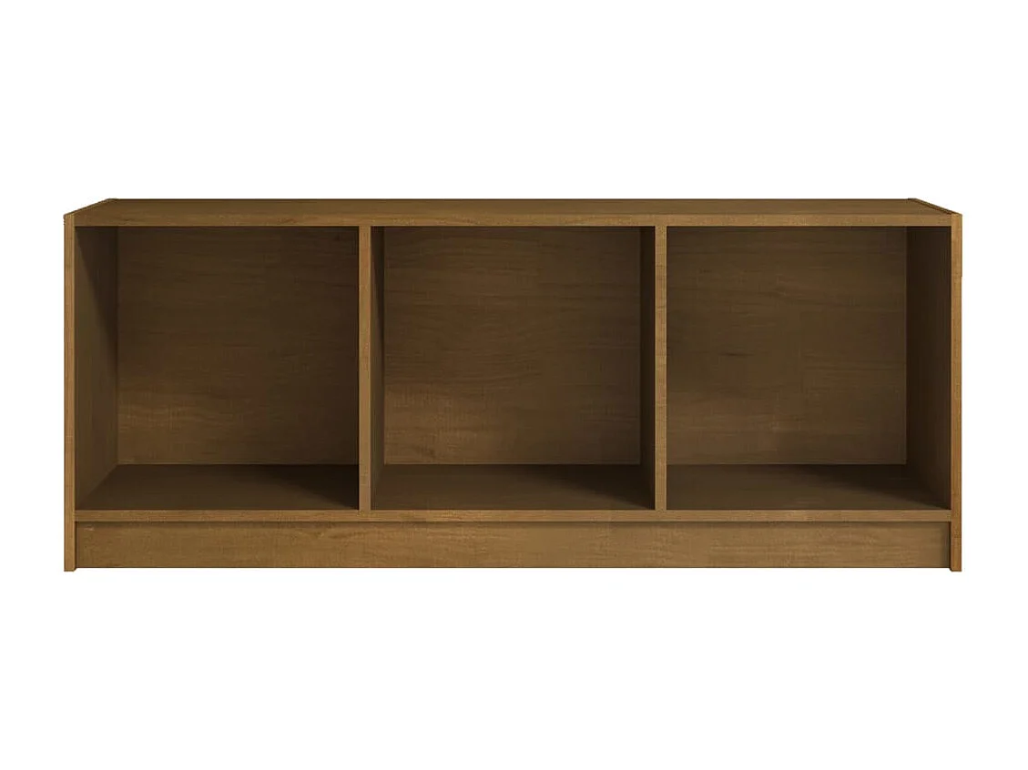 Meuble TV Marron miel 104x33x41 Bois de pin massif