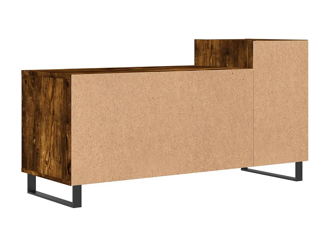 Meuble TV Chêne fumé 100x35x55 Bois d'ingénierie