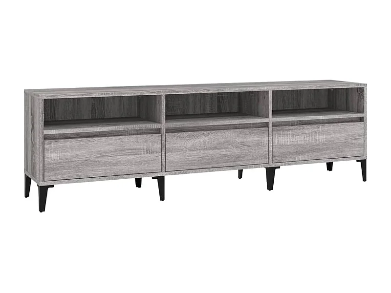Meuble TV sonoma gris 150x30x44,5 bois d'ingénierie
