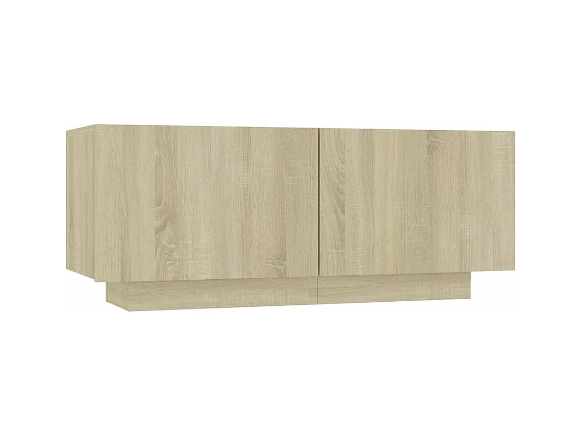Meuble TV Chêne sonoma 100x35x40