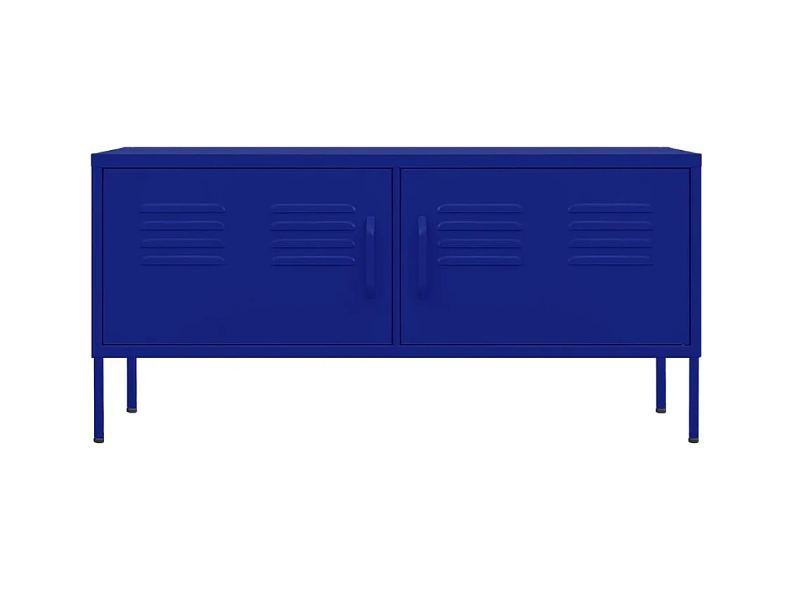 Meuble TV Bleu marine 105x35x50 Acier