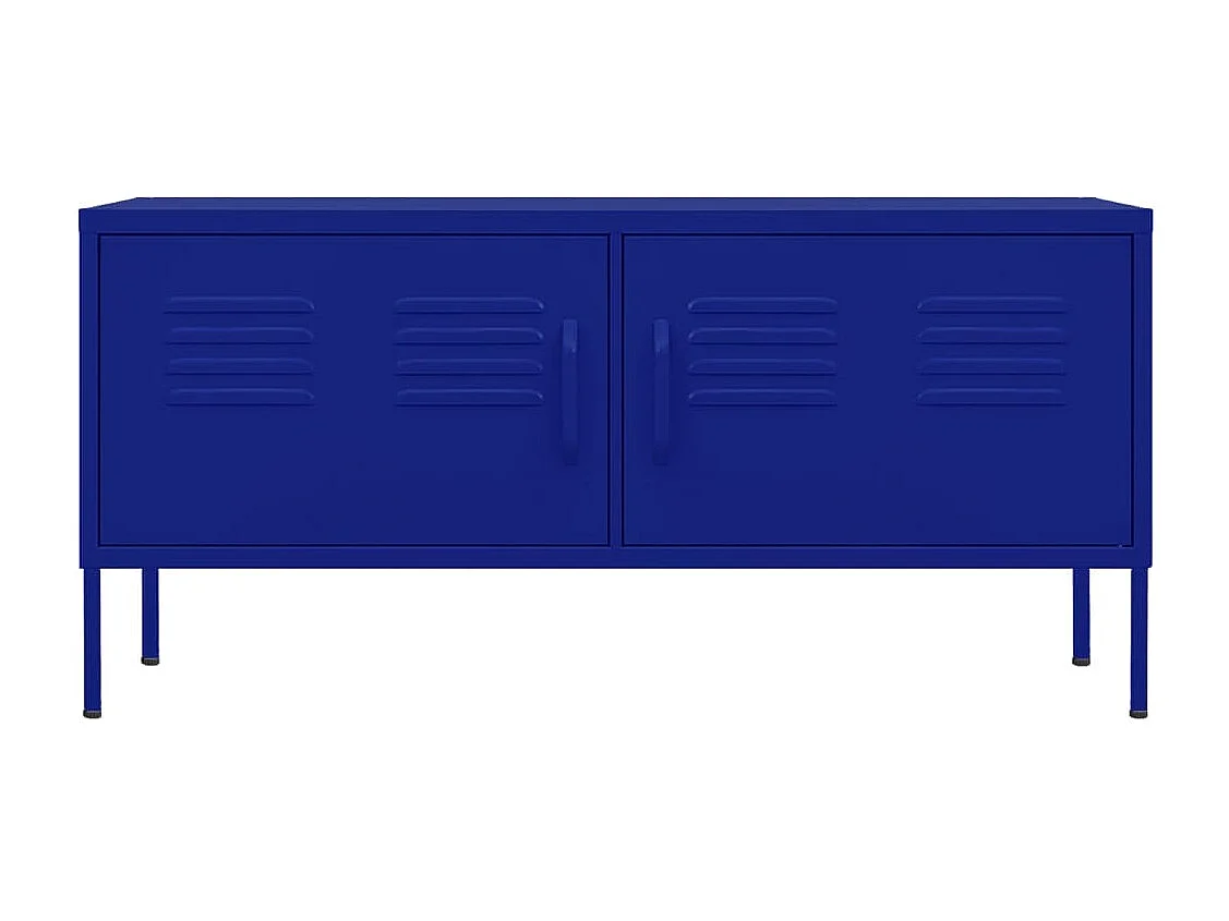 Meuble TV Bleu marine 105x35x50 Acier