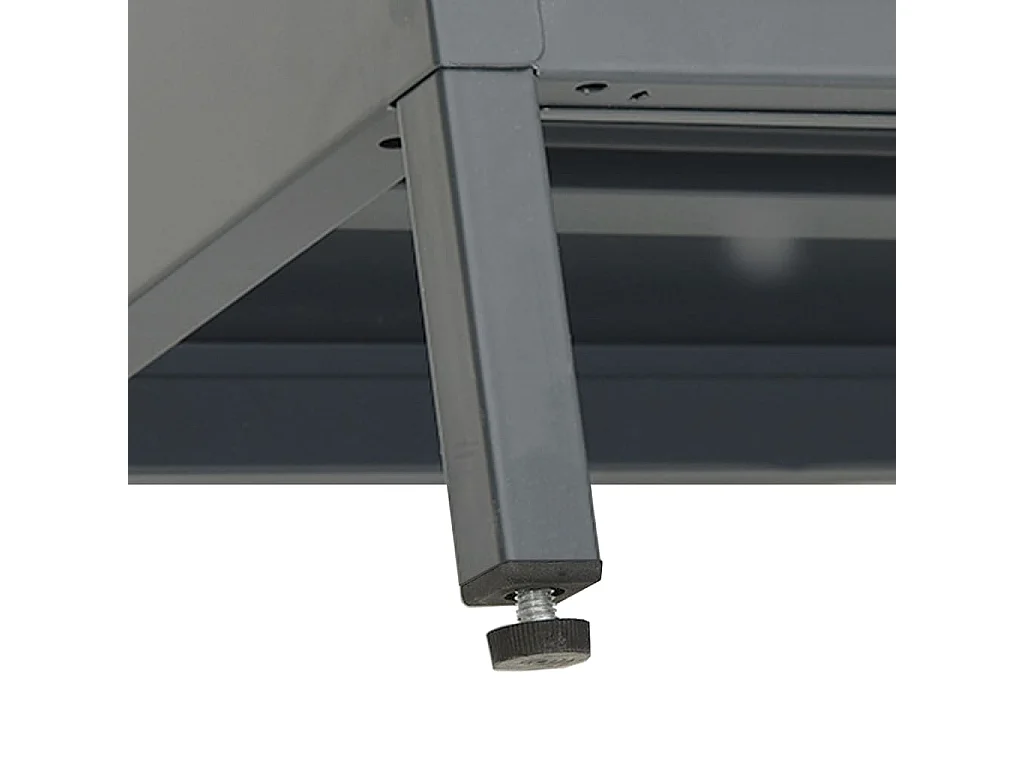 Meuble TV Anthracite 105x35x52 Acier et verre