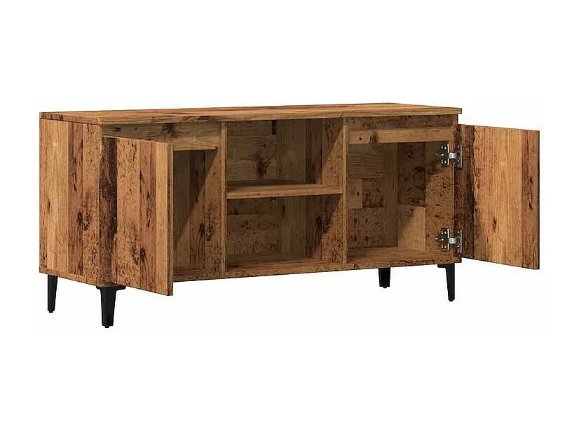Meuble TV vieux bois 102x35x50 bois d'ingénierie