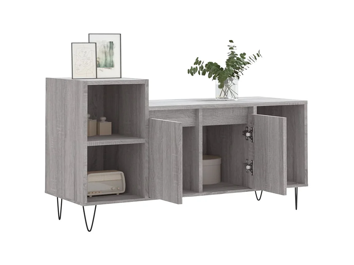 Meuble TV Sonoma gris 100x35x55 Bois d'ingénierie