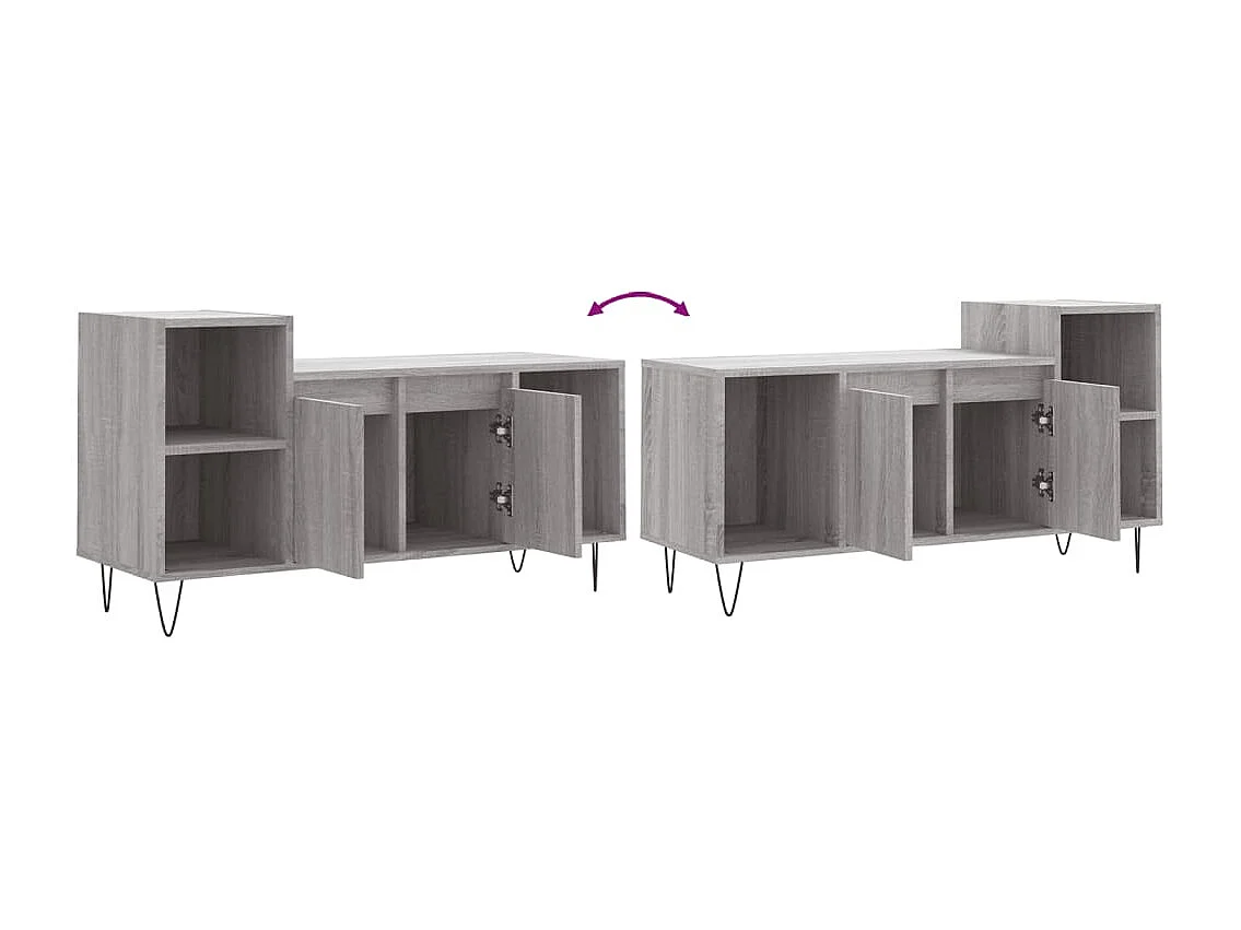 Meuble TV Sonoma gris 100x35x55 Bois d'ingénierie