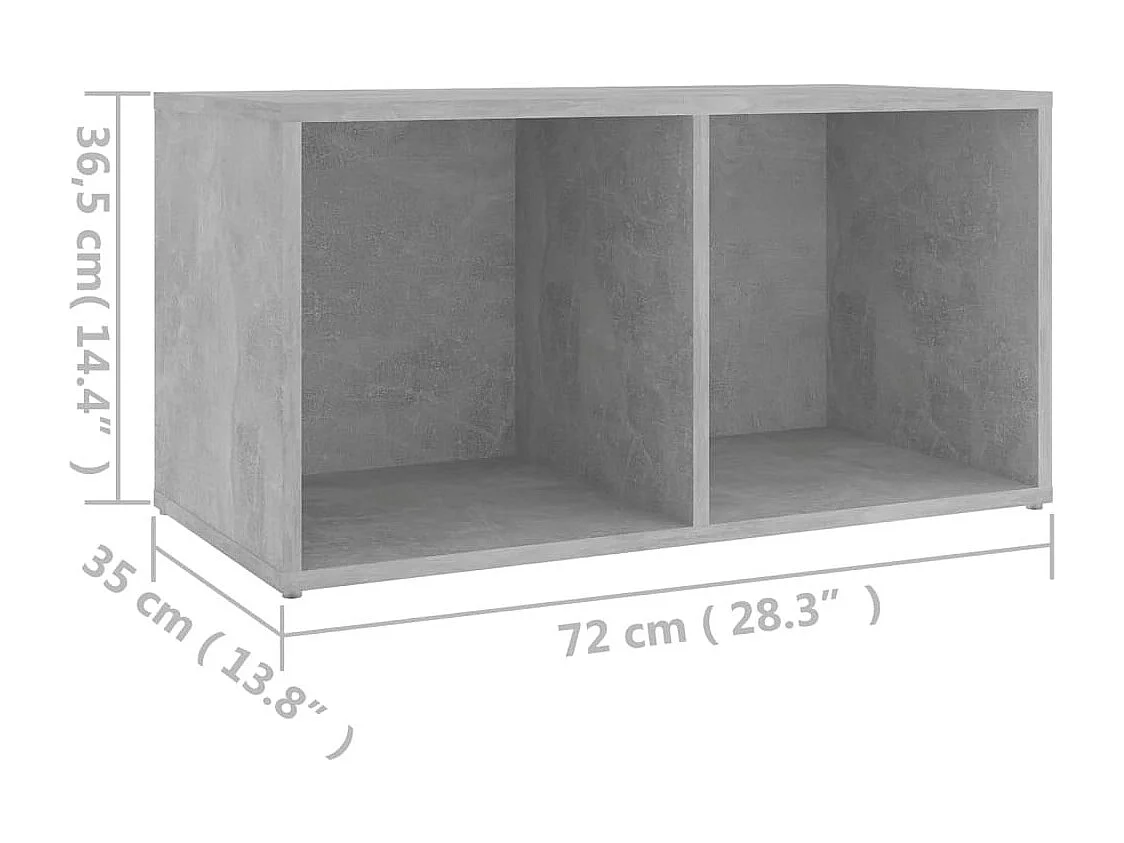 Meuble TV Gris béton 72x35x36,5
