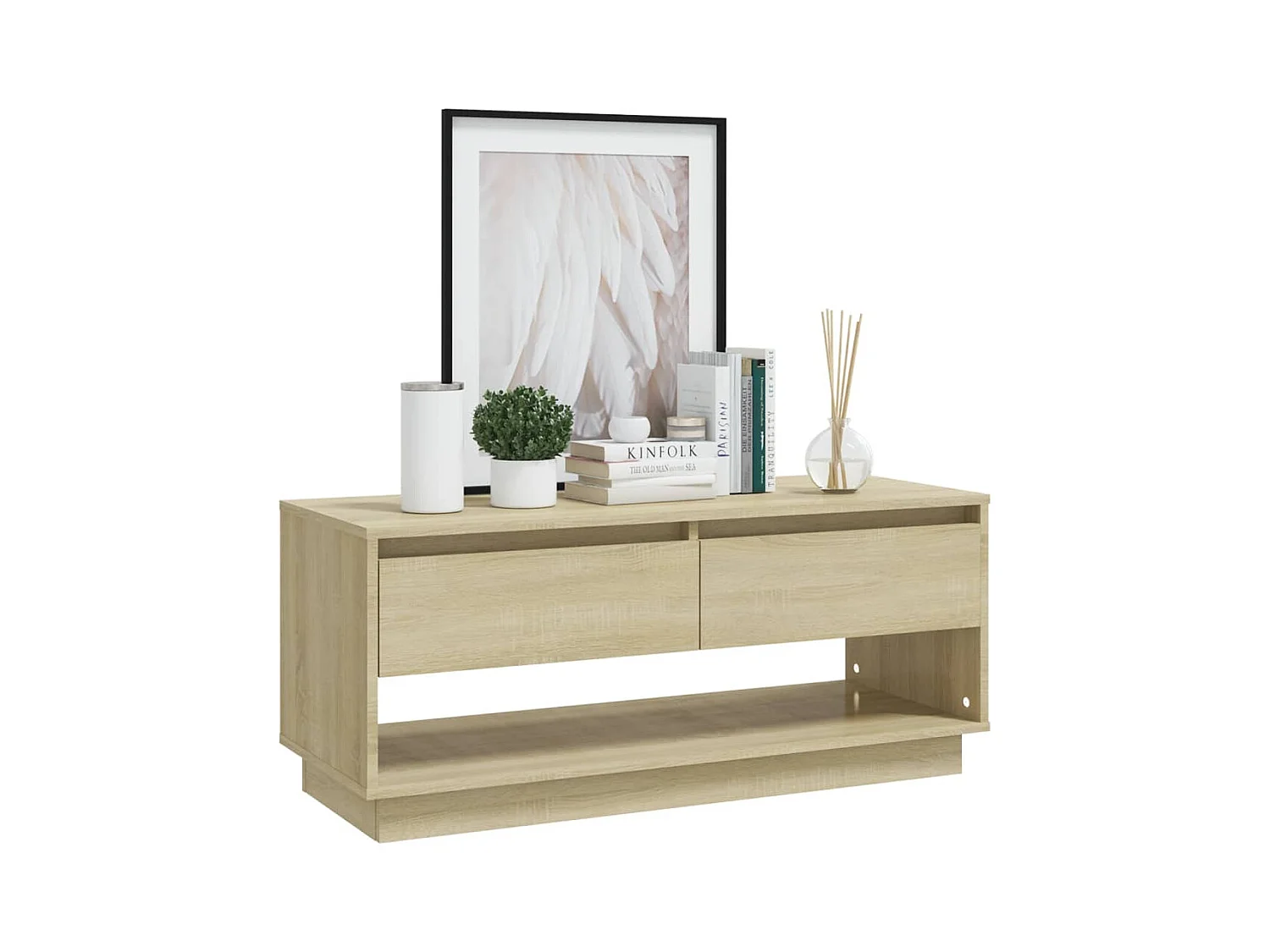 Meuble TV Chêne sonoma 102x41x44