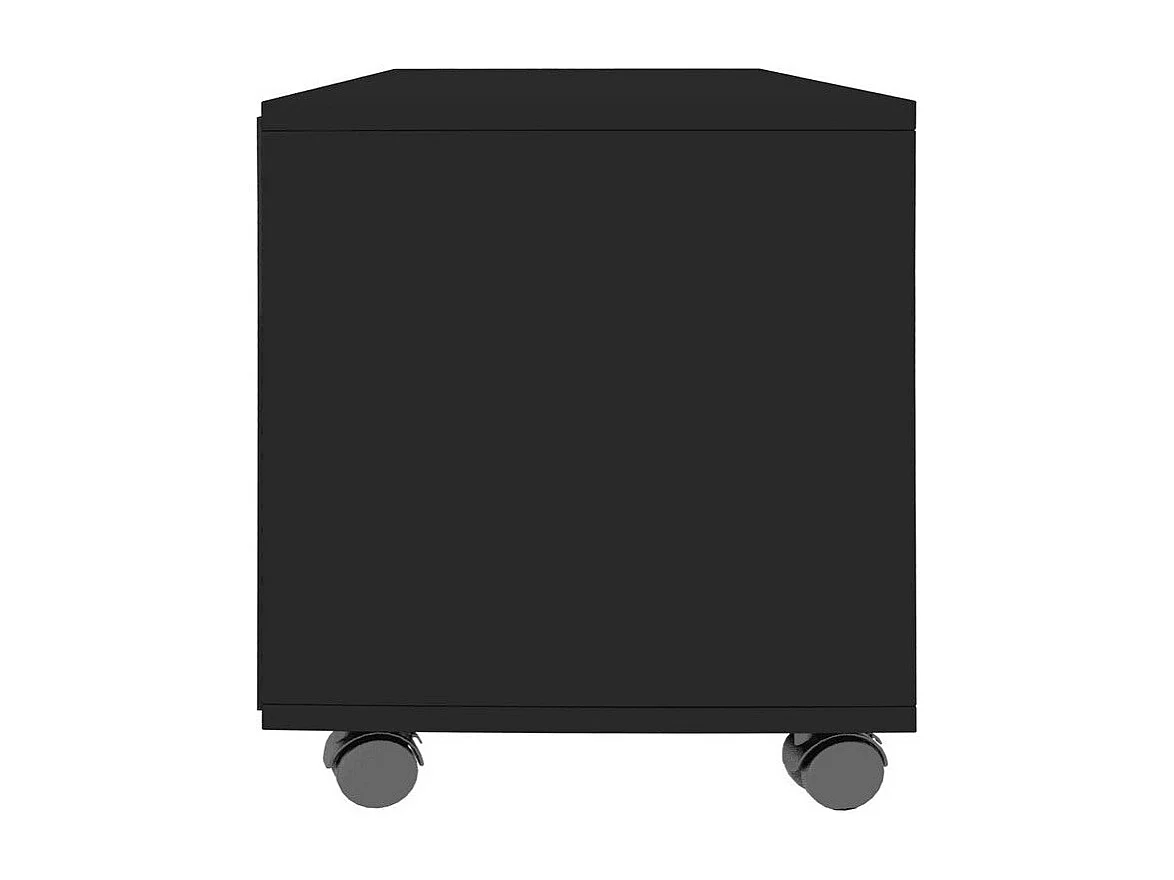 Meuble TV 4 compartiments bois noir Reaza 90cm