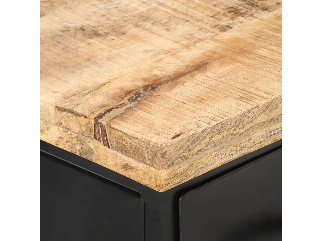 Meuble TV 90x30x41 Bois de manguier brut