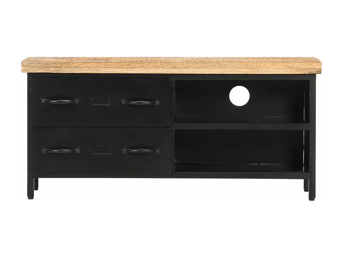 Meuble TV 90x30x41 Bois de manguier brut