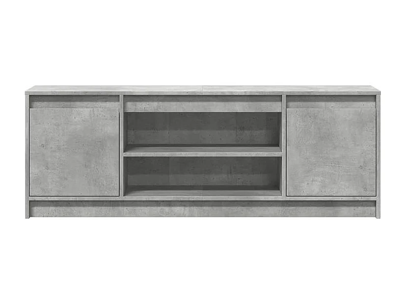 Meuble TV avec LED gris béton 139,5x34x50 bois d'ingénierie