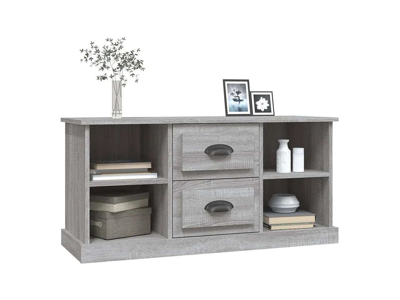 Meuble TV sonoma gris 99,5x35,5x48 bois d'ingénierie