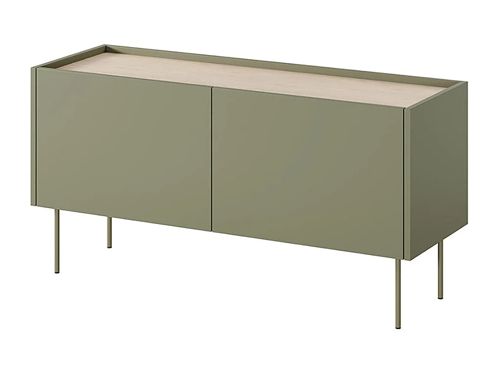 Mueble TV 2 puertas con pie metálico 120x60 cm