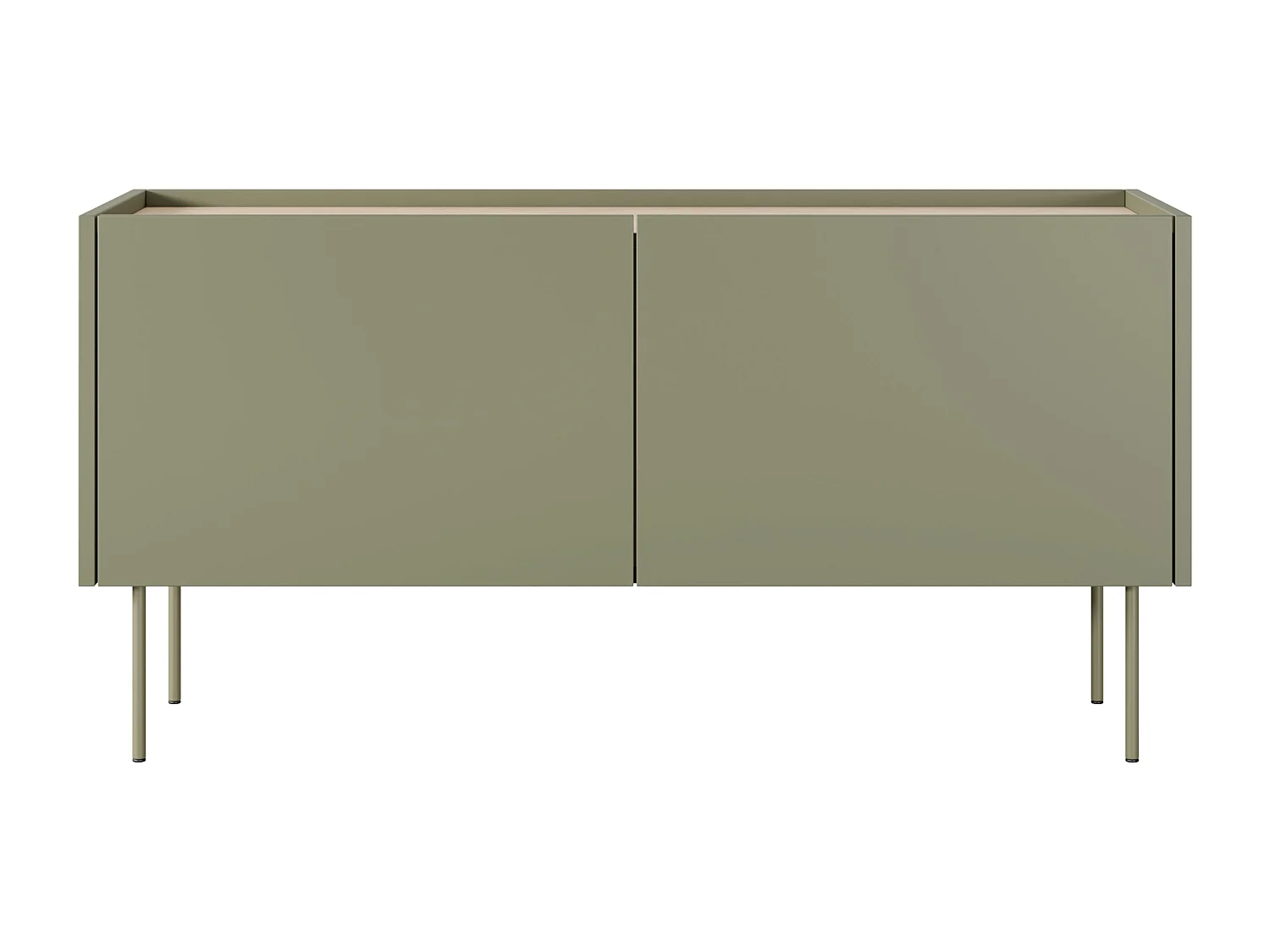 Mueble TV 2 puertas con pie metálico 120x60 cm