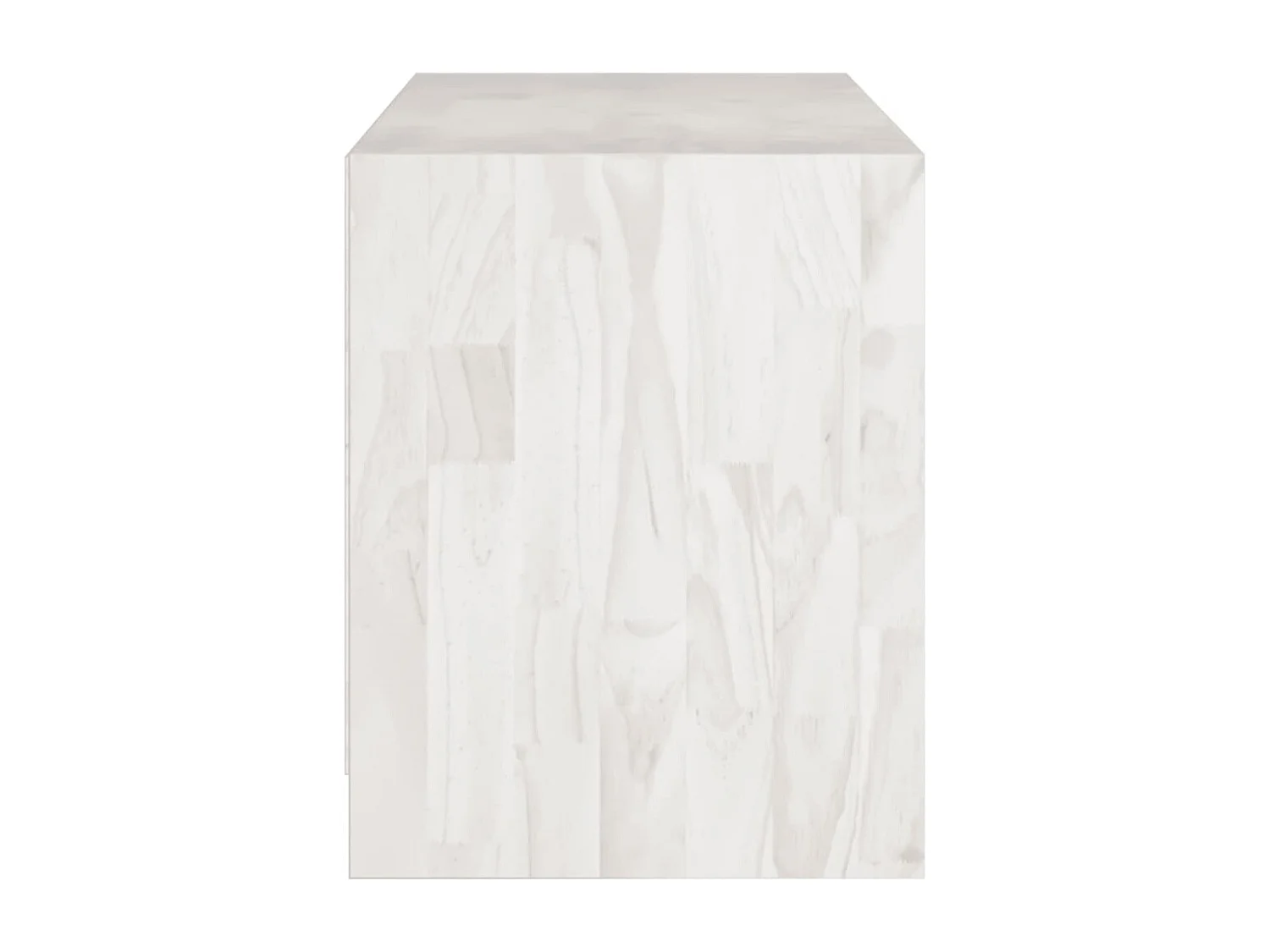 Meuble TV Blanc 104x33x41 Bois de pin massif