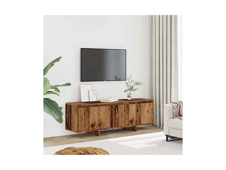Meuble TV vieux bois 120x30x40,5 bois d'ingénierie