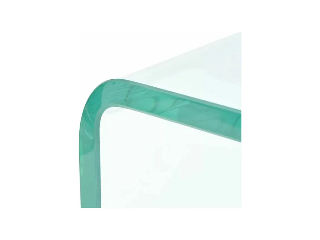 Meuble TV verre trempé transparent Martial L 100