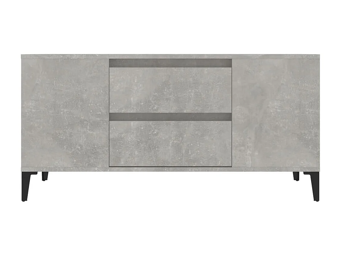 Meuble TV Gris béton 102x44,5x50 Bois d'ingénierie
