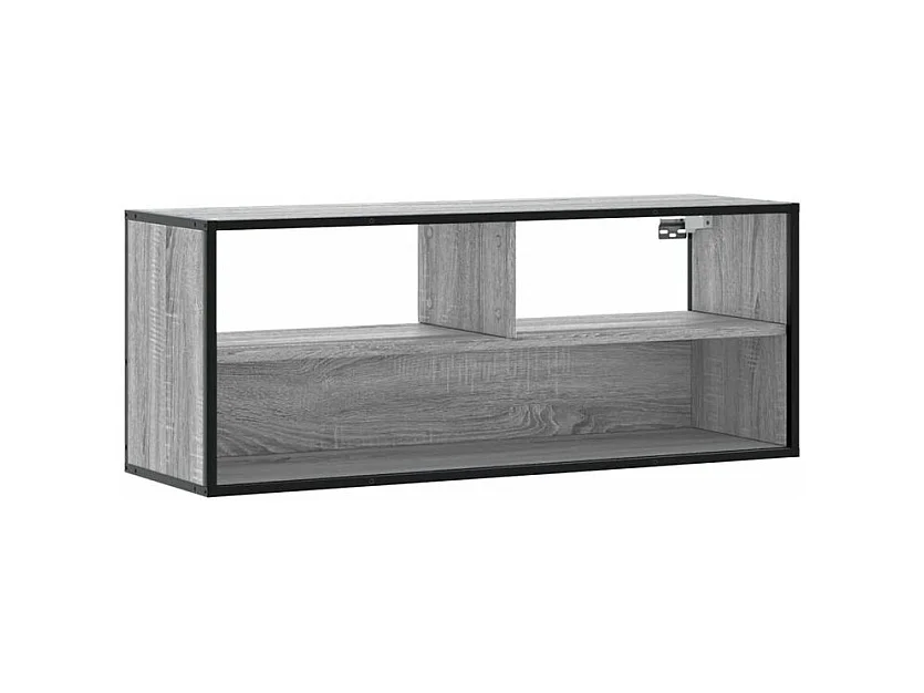 Meuble TV sonoma gris 100x31x39,5 bois d'ingénierie et métal
