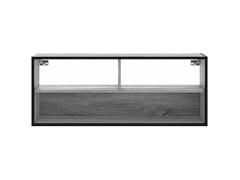 Meuble TV sonoma gris 100x31x39,5 bois d'ingénierie et métal
