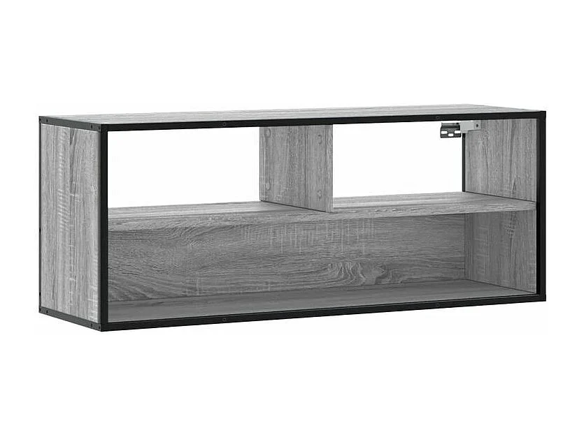 Meuble TV sonoma gris 100x31x39,5 bois d'ingénierie et métal